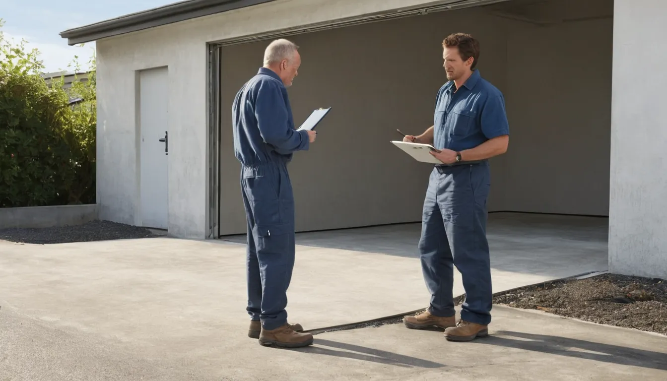 A provider reviewing a garage slab in the Kissimmee area